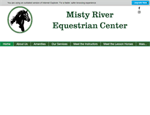 Tablet Screenshot of mistyriverstables.com